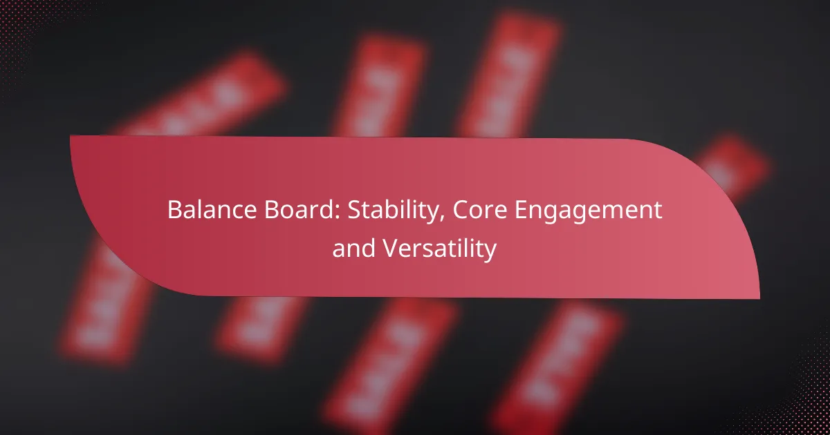 Balance Board: Stability, Core Engagement and Versatility