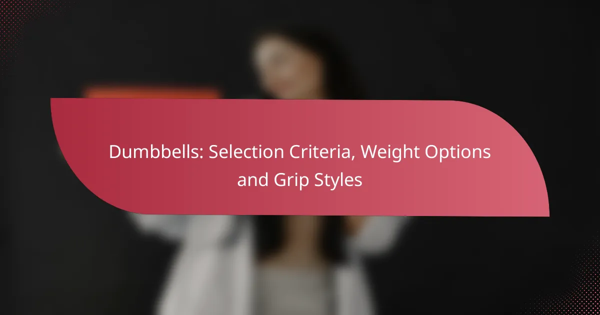 Dumbbells: Selection Criteria, Weight Options and Grip Styles